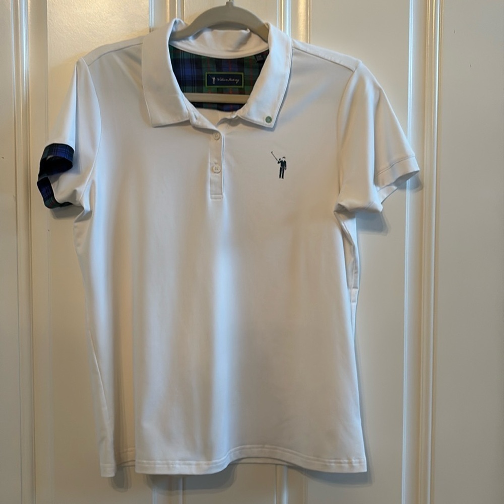 William Murray Golf Preppy Short Sl eve Shirt Sz L